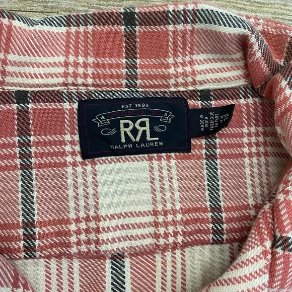Ralph Lauren RRL Plaid Twill Camp Shirt - Picture 6 of 6